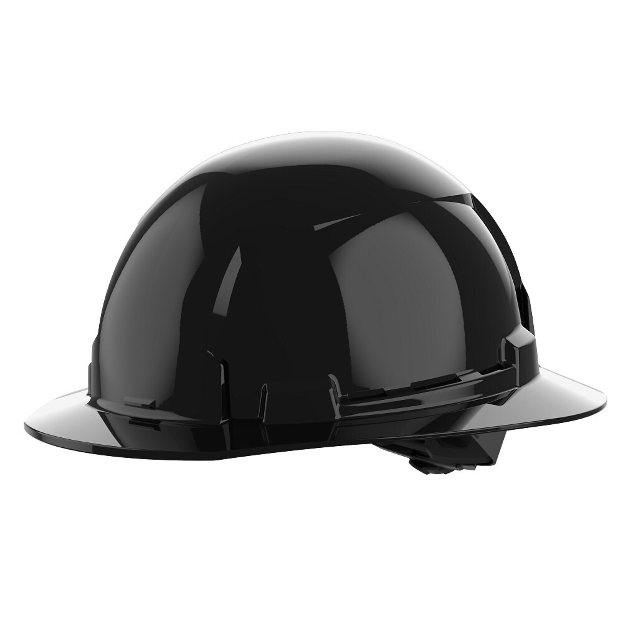 Milwaukee Non-Vented Hard Hat with 4-Point Ratcheting Suspension, Type 1, Class E, Full Brim, Black, Model# 48-73-1111